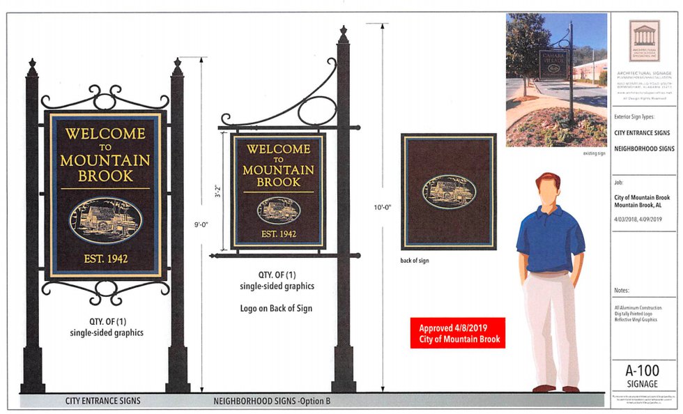 New entrance signs