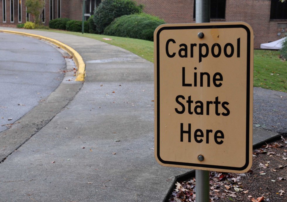 Carpool Line Sign
