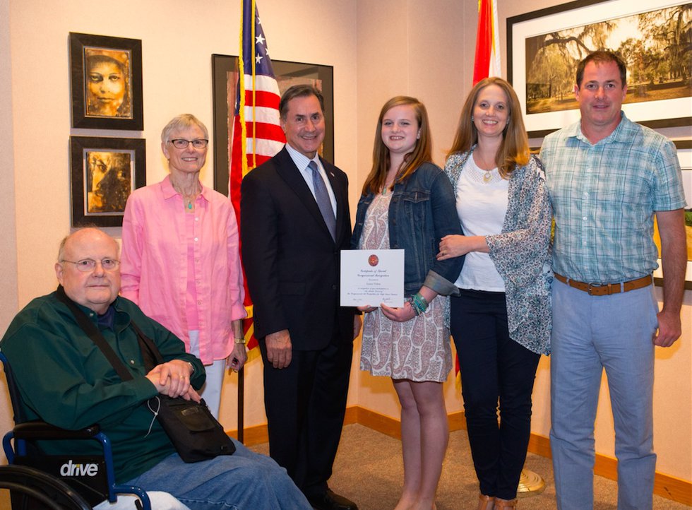 6th district 2016 art winner and family